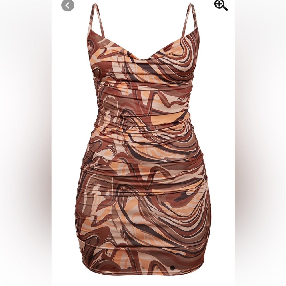 Brown Marble dress Pretty Little Things